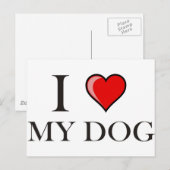 Ich Liebe meinen Hund Postkarte (Vorne/Hinten)