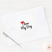 Ich Liebe meinen Hund Runder Aufkleber (Umschlag)