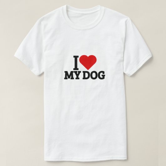 Ich Liebe meinen Hund T-Shirt (Design vorne)