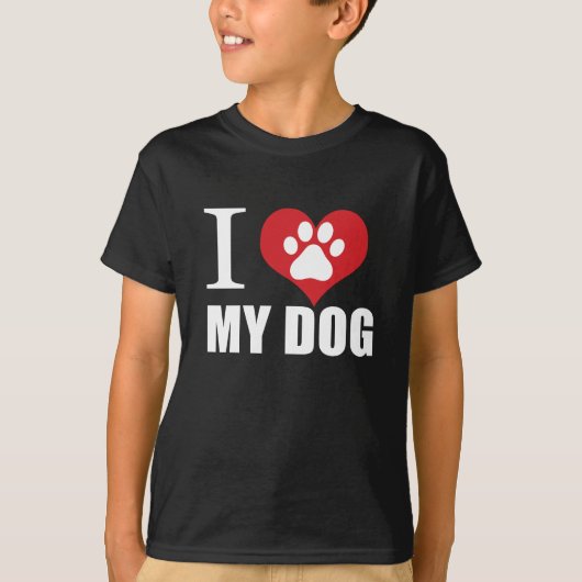 Ich Liebe meinen Hund T - Shirt (Vorderseite)
