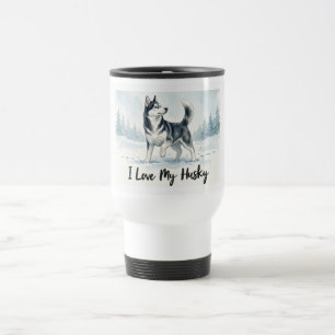 Ich liebe meinen Husky-Reisebecher Reisebecher