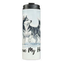 Ich liebe meinen Husky-Thermalbecher
