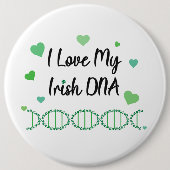 Ich liebe meinen irischen DNA-Shamrock-Button Button (Vorderseite)