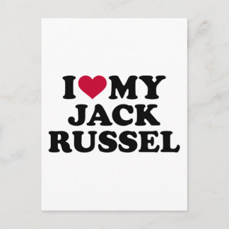 Ich Liebe meinen Jack Russel Postkarte