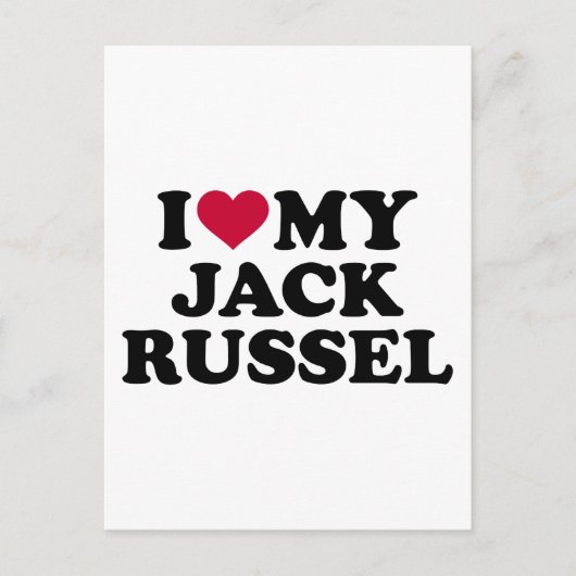 Ich Liebe meinen Jack Russel Postkarte (Vorderseite)
