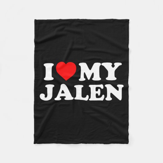 Ich liebe meinen Jalen Fleecedecke (Vorderseite)