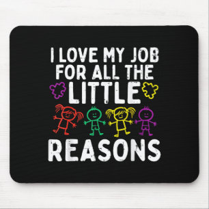 Ich liebe meinen Job aus kleinen Gründen Autism Aw Mousepad