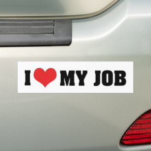 Ich liebe meinen Job von Herzen Autoaufkleber