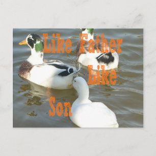 Ich liebe meinen Jungen, wie der Vater so der Sohn Postkarte