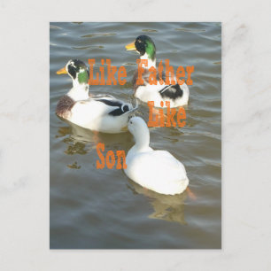 Ich liebe meinen Jungen, wie der Vater so der Sohn Postkarte