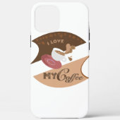 Ich Liebe meinen Kaffee Retro Diner Java Splash Case-Mate iPhone Hülle (Rückseite)