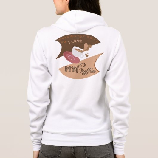 Ich liebe meinen Kaffee Retro Java Hoodie (Rückseite)