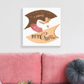 Ich liebe meinen Kaffee Retro Java Leinwanddruck (Insitu (Wohnzimmer))