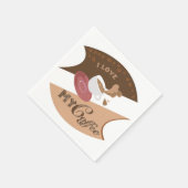 Ich liebe meinen Kaffee Retro Java Serviette (Ecke)