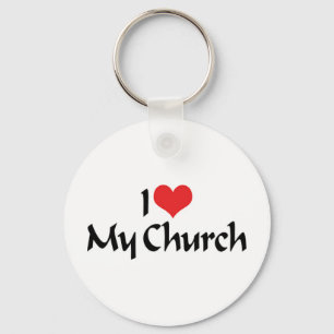 Ich liebe meinen Kirchenanhänger Schlüsselanhänger