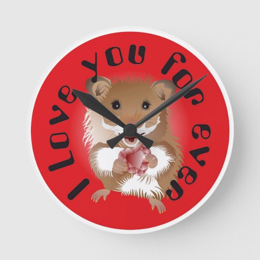 Ich liebe meinen kleinen Hamster Uhr (Vorderseite)