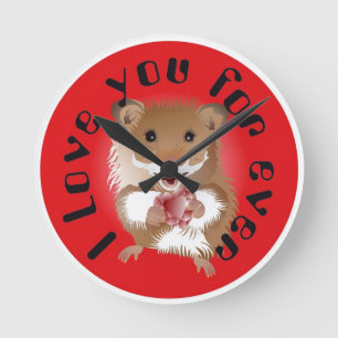 Ich liebe meinen kleinen Hamster Uhr