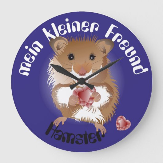 Ich liebe meinen kleinen Hamster Uhr (Vorderseite)