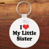 Ich Liebe meinen kleinen Schwester Schlüsselanhäng Schlüsselanhänger (Vorderseite)