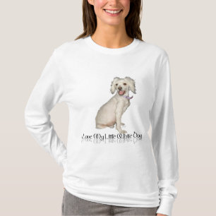 Ich liebe meinen kleinen weißen Hund - Poodle / Bi T-Shirt
