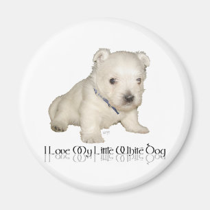 Ich liebe meinen kleinen weißen Hund - Westie-Welp Magnet