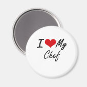 Ich Liebe meinen Koch Magnet (Vorderseite/Rückseite)
