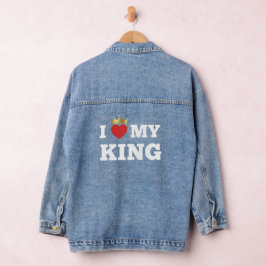 Ich liebe meinen König Jeansjacke
