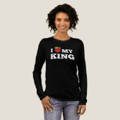 Ich liebe meinen König Tri-Blend Shirt (Volle Vorderseite)