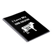 Ich Liebe meinen Kuh-Kulator Funny Mathe Calculato Notizblock (Rechte Seite)