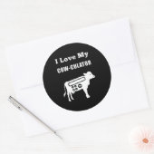 Ich Liebe meinen Kuh-Kulator Funny Mathe Calculato Runder Aufkleber (Umschlag)