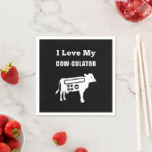 Ich Liebe meinen Kuh-Kulator Funny Mathe Calculato Serviette (Beispiel)