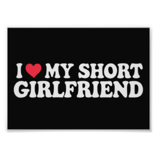 Ich Liebe meinen Kurzen GF Girl Boy Couple Valenti Fotodruck