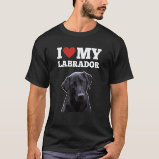 Ich liebe meinen Labrador Retriever Hund Besitzer T-Shirt
