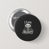 Ich liebe meinen Maltipoo-Hundefreund Button (Vorne & Hinten)