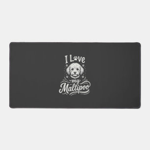 Ich liebe meinen Maltipoo-Hundefreund Schreibtischunterlage