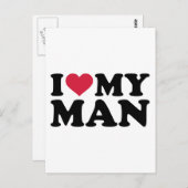 Ich Liebe meinen Mann Postkarte (Vorne/Hinten)