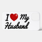 Ich liebe meinen Mann süße schwarze Text iPhone-Hü Case-Mate iPhone Hülle (Rückseite (Horizontal))