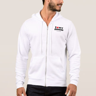 Ich liebe meinen Mann Text mit rotem Herzsymbol Hoodie