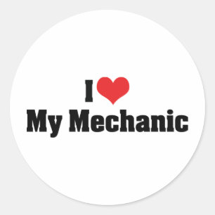 Ich liebe meinen Mechaniker Runder Aufkleber