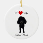 Ich Liebe meinen Mini-Poodle-Standard Keramik Ornament (Hinten)