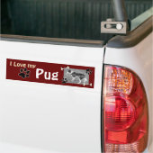 Ich Liebe meinen Mops Autoaufkleber (Auf Lkw)