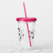 Ich Liebe meinen Mops Dog Paw Prints Acryltrinkbecher (Links)