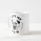 Ich Liebe meinen Mops Kaffeetasse (Vorderseite Links)