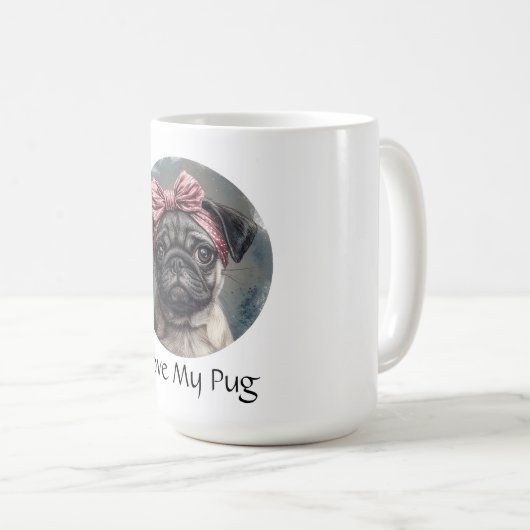 Ich Liebe meinen Mops Kaffeetasse (VorderseiteRechts)