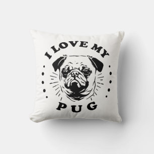 Ich Liebe meinen Mops Kissen