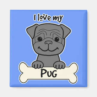 Ich Liebe meinen Mops Magnet