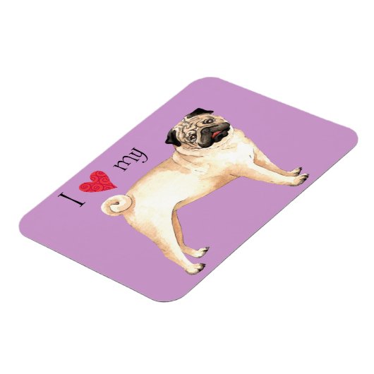 Ich Liebe meinen Mops Magnet (Linke Seite)