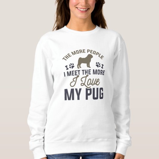 Ich Liebe meinen Mops Sweatshirt (Vorderseite)