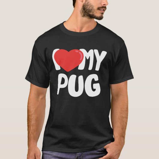 Ich Liebe meinen Mops T-Shirt (Vorderseite)