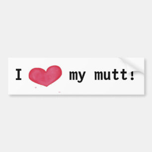 Ich Liebe meinen Mutt-Autoaufkleber Autoaufkleber